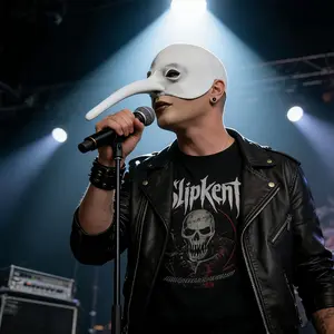 Heavy metal rock band Long Nose Mask - Terrifying Death Clown Latex Prop | Rock Performance&Theme Party