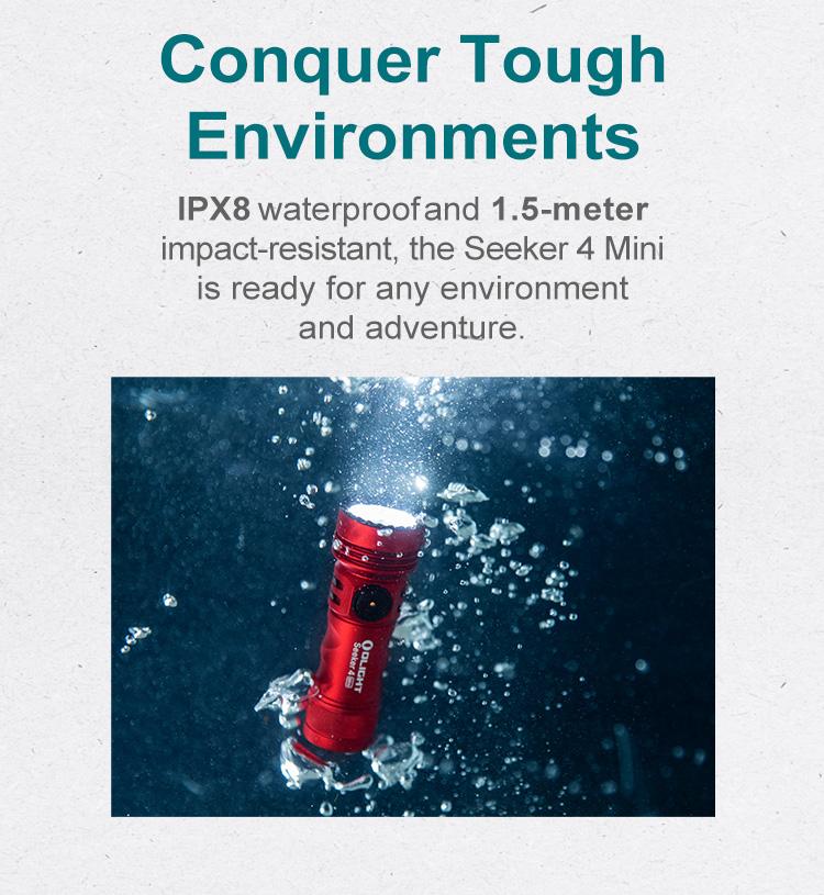 OLIGHT Seeker 4 Pro Rechargeable Flashlights, High Lumens Powerful Bright Flashlight 4600 Lumens with USB C Holster, Waterproof Flashlight