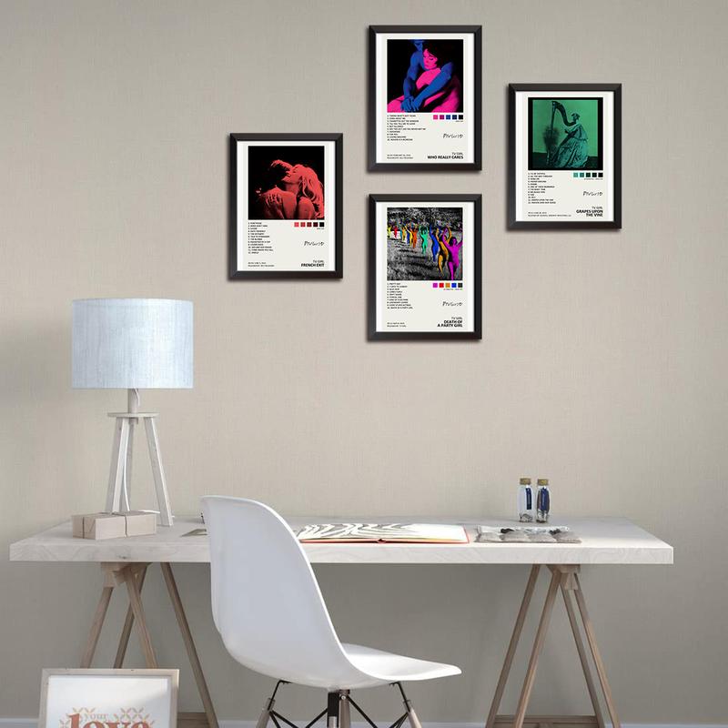 TV Poster Girl Music Album Cover Signed Limited Edition Canvas Poster Set of 4 Unframed 8inx12in 20x30cm Featuring Various Album Covers