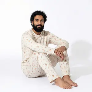 Men's Adult Bamboo Two-Piece Pajama Bunny Trail