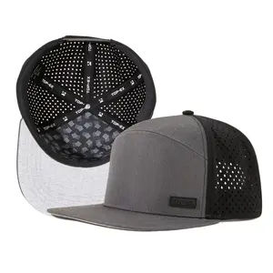 TOP-EX UVCoolix Flat Bill Golf Cap | Water-Resistant Breathable Performance Hat with Cooling Sweatband