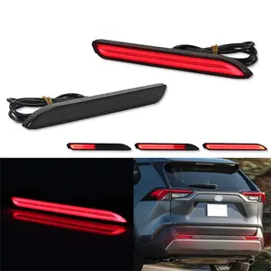 2PCS Red LED Rear Bumper Reflectors Brake/Rear Fog Light For Lexus Toyota Replace OEM 81920-08010 / 81920-48012 / 81910-08010 / 81910-48012