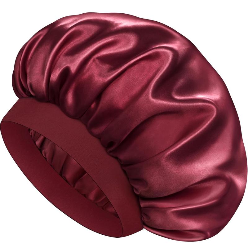 Silk Bonnet for Sleeping Double Layer Satin Bonnet for Black Women Sleep Cap Two Pieces in Box