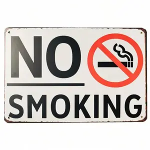No Smoking Metal Sign Vintage Metal Plaque Kitchen Club Bar Restaurant Living Room Slogan Home Sticker Garden Decoration
