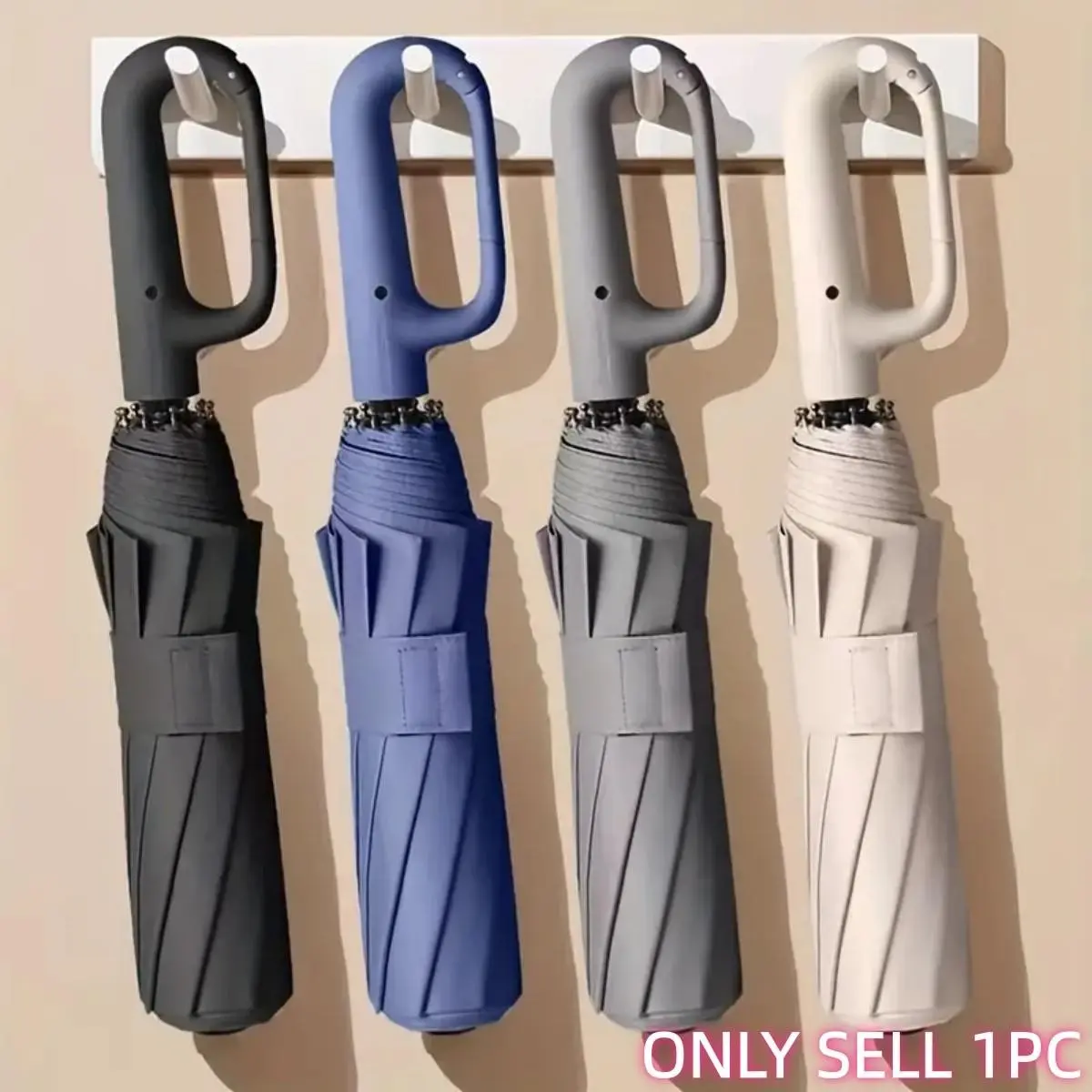 Automatic Folding Umbrella for Rainy Days & Sunny Weather, Durable Design with 10 Ribs, Ideal Outdoor Use, Portable Storage