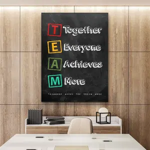 Sale, TEAM Wall Art – Together Everyone Achieves More Poster  Office Teamwork Motivation Print  Inspirational Workplace Decor