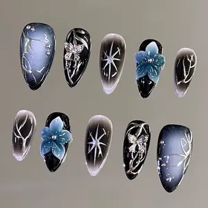 NailVesta STELLAR WHISPER – 100% Handcrafted 3D Press-On Nails | Reusable, Long-Lasting, Salon-Quality