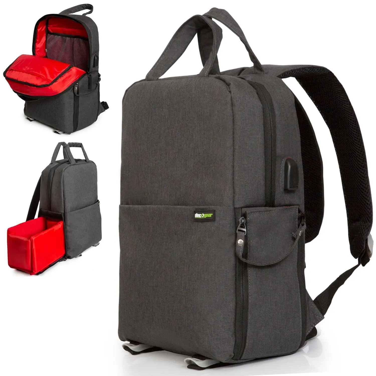 Deco Photo Camera Backpack, Water-Resistant Nylon Travel Bag for DSLR, Mirrorless & Drone Equipment Protection with Removable Shell, Tripod Holder, Laptop Compartment & Rain Cover, Photography Equipment