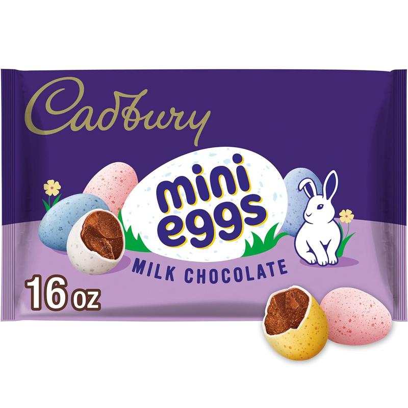 CADBURY MINI EGGS Milk Chocolate, Easter Candy Bag, 16 oz Snack Dessert Dessert