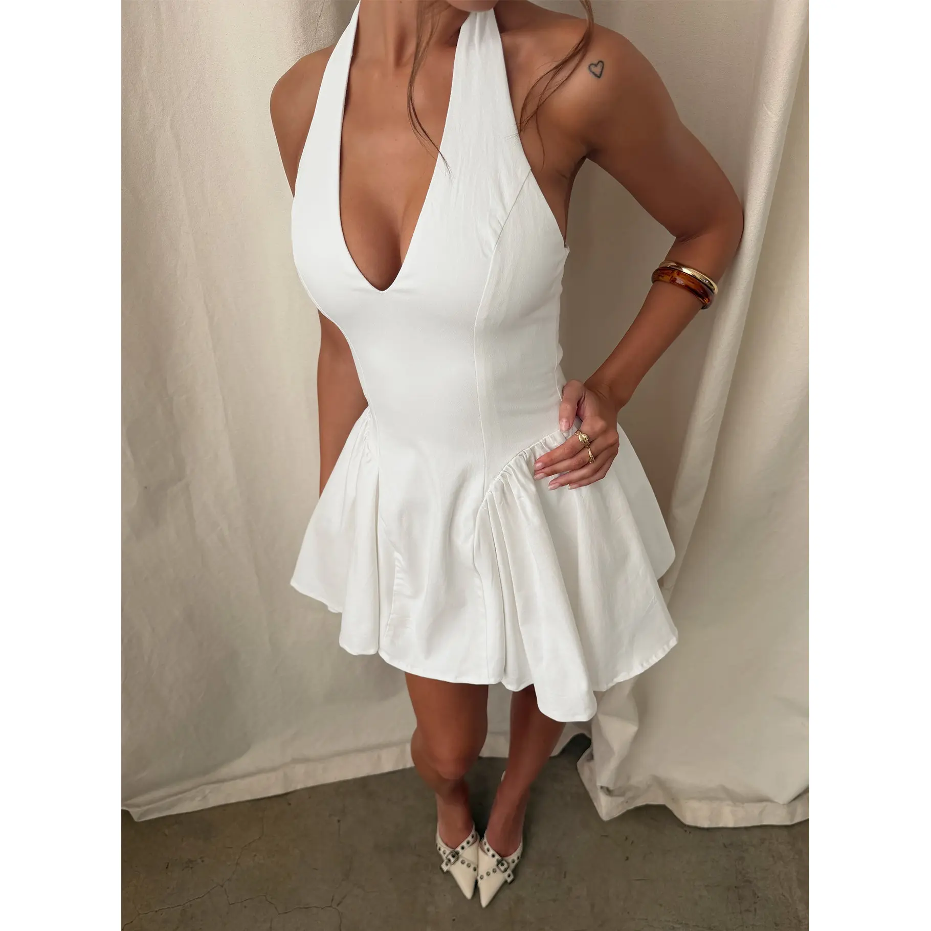 halter mini dress white - TikTok Shop halter mini dress white - TikTok Shop