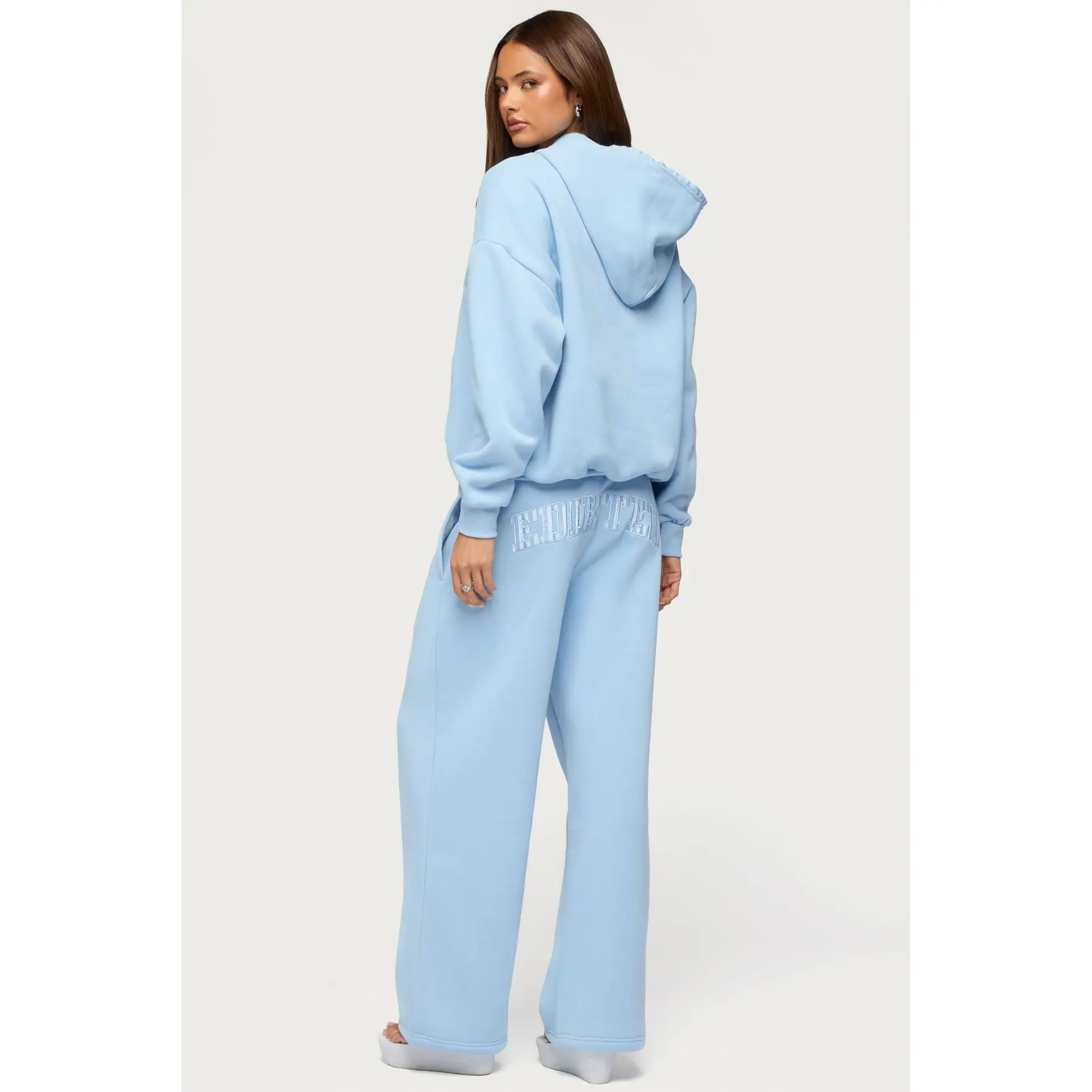 Edikted Core Stripey Wide Leg Sweatpants