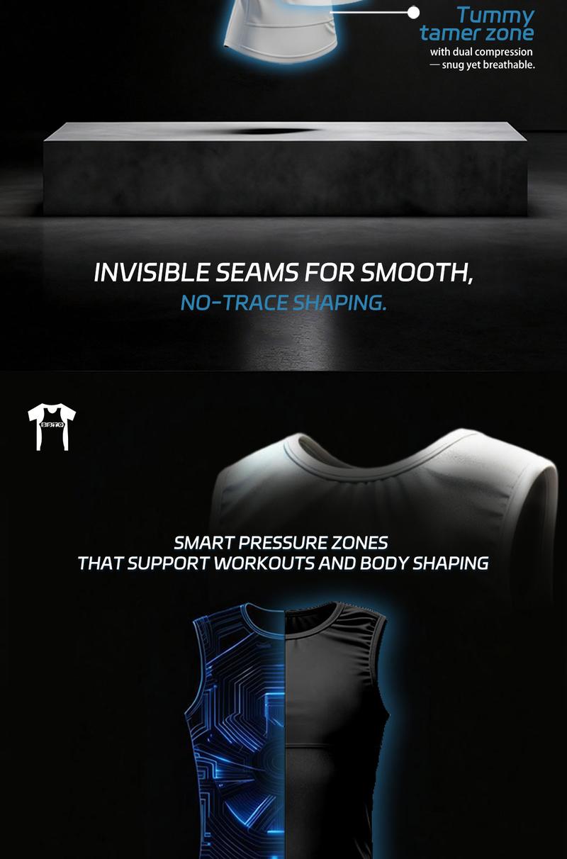 Men's Tummy Control Shapewear for Plus Size - Slimming & Comfortable（3rd Gen）