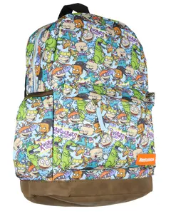 Nickelodeon Rugrats Chuckie Tommy Angelica Travel School Dual Compartment Backpack For Daily Use 17"