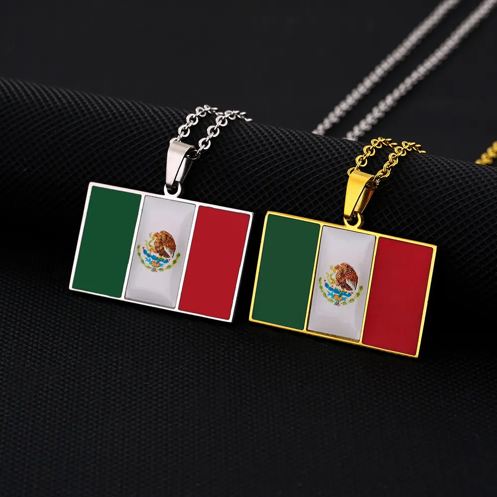Mexican pendant necklace, male and female couples, ethnic style, stainless steel  accessories