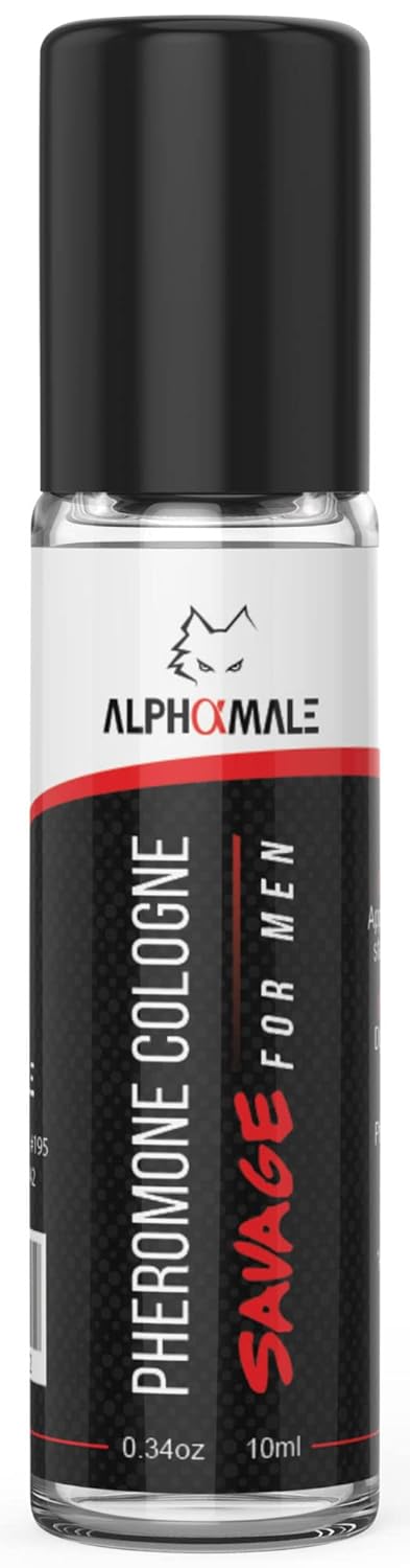 Pheromone Cologne for Men - Savage Scent - Bold, Sultry Men's Cologne Infused with Pheromones for Attraction - Potent, Long-Lasting Formula to Attract Women - 0.34oz (10mL)