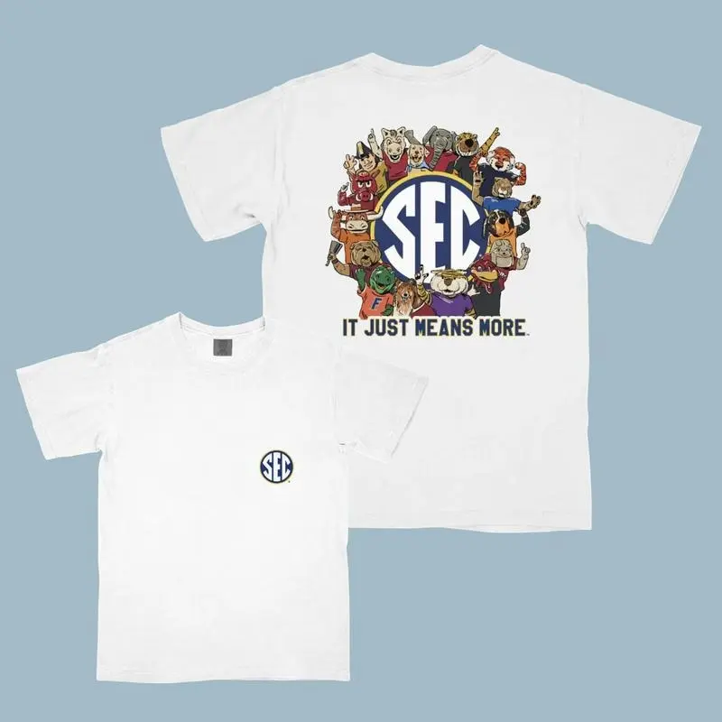 Unisex Retro College Football Mascot Graphic T-Shirt - 100% Cloud-Soft Cotton, Stretch Fit, Family Game Day Spirit Apparel for Southern Fans, All-Day Ease Casual Sports Top, Tshirt