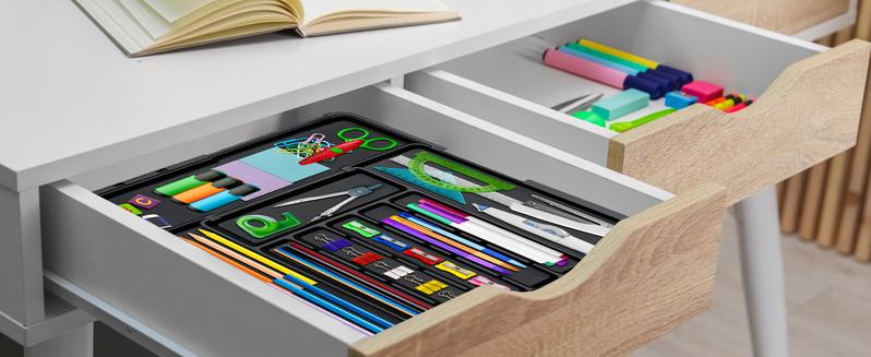 【SUHOPE】【Holiday Deal】Silverware Organizer Expandable Kitchen Utensil Drawer Organizer with 9 Compartment Large Cutlery Organizer Tray for Forks Knives 13" - 22"W ,14.5" - 19"L