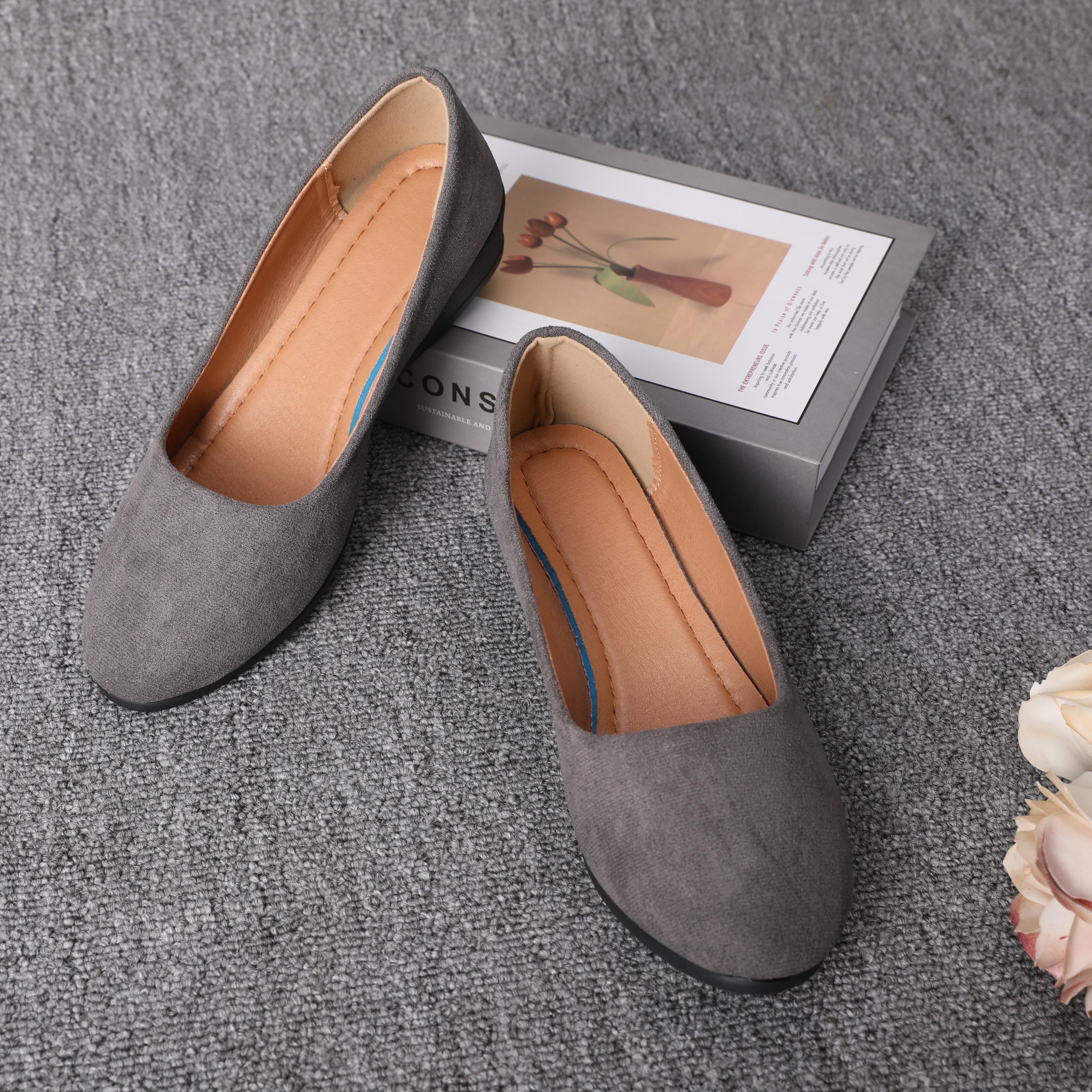 Women's Black Wedge Heels Work Shoes - Wide Fit Waterproof Rain Suede Pumps Round Toe Elegant Comfortable Insole Shallow Mouth Heeled Footwear Office Shoes for Women