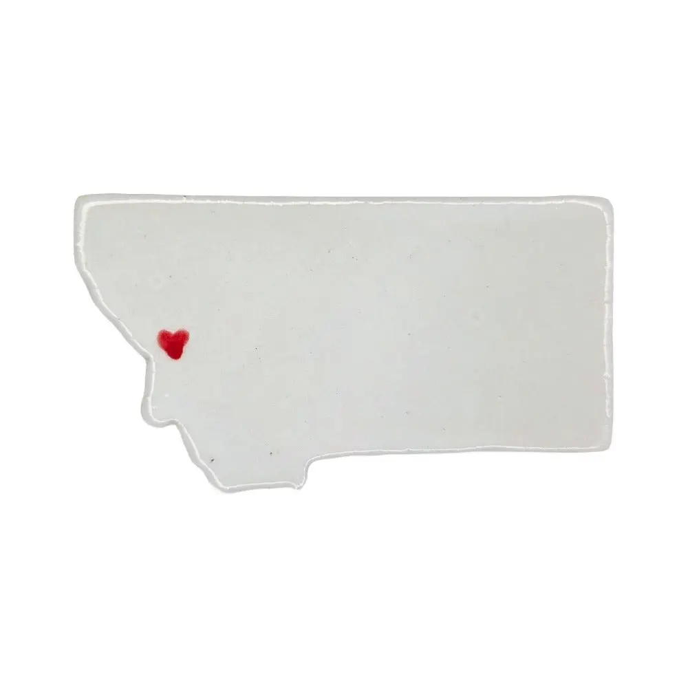 Missoula Ceramic Fridge Magnet - Unique Handmade Montana State Decor Gift
