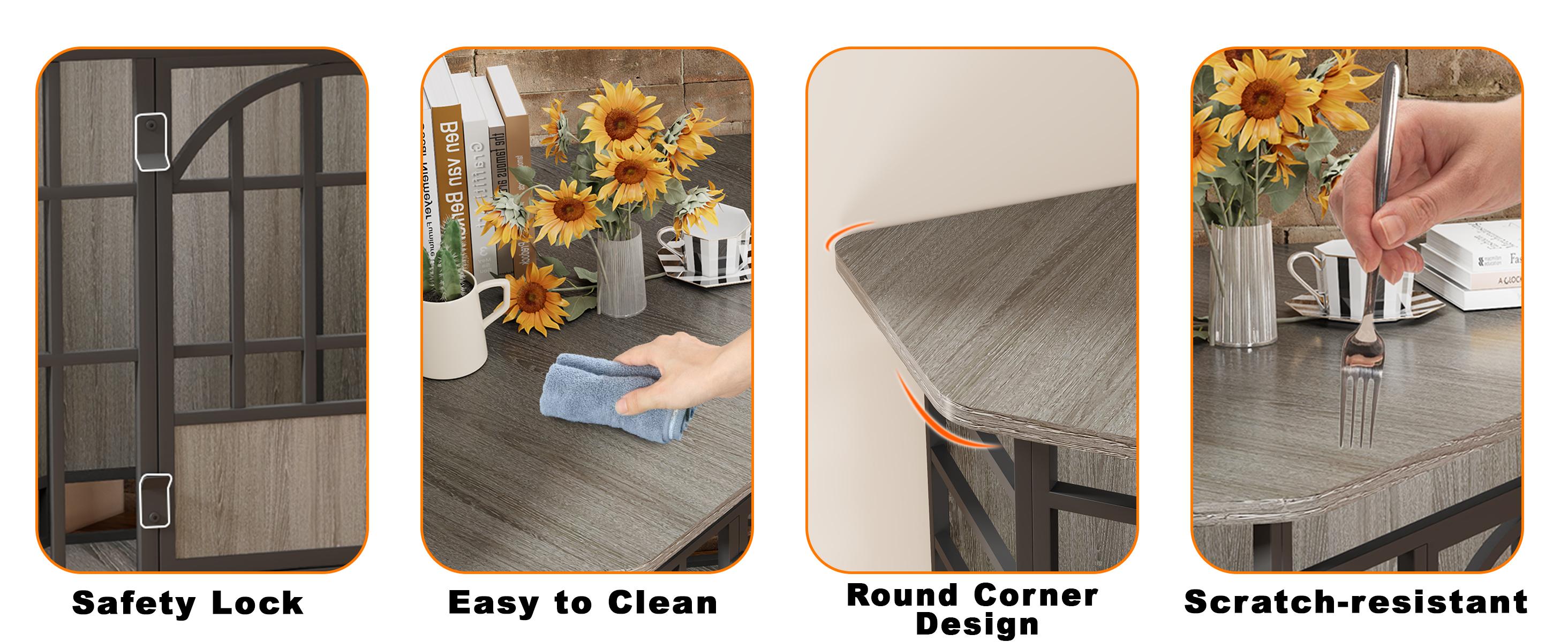 COZPAW 52 Inch Corner Dog Crate Furniture,Wooden Dog Kennel Indoor Furniture End Table,Modern Dog Cage Decorative Pet House TV Stand for Large Medium Dogs,Gray COZPAW 52 Inch Corner Dog Crate Furniture,Wooden Dog Kennel Indoor Furniture End Table,Modern Dog Cage Decorative Pet House TV Stand for Large Medium Dogs,Gray