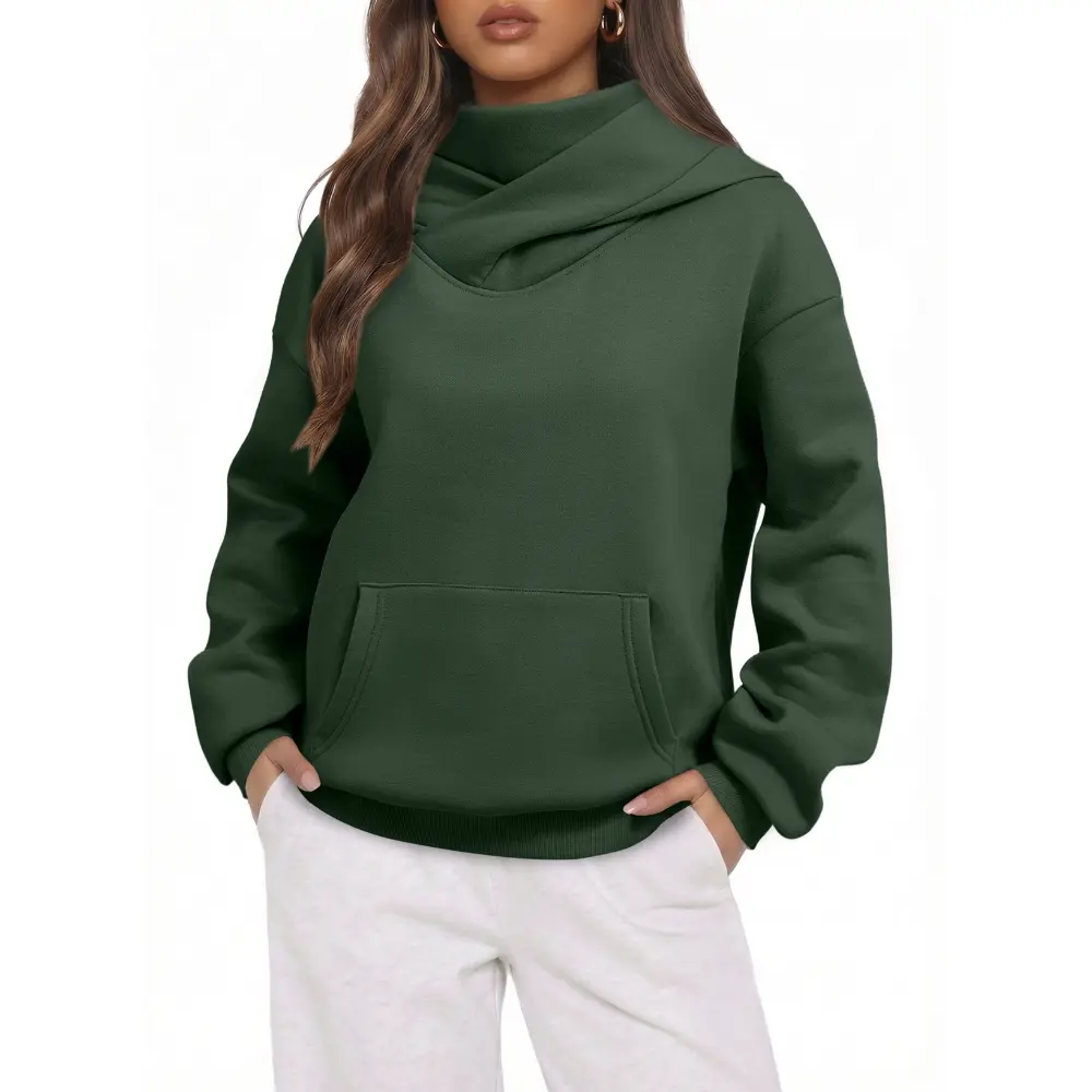 Dokotoo Oversized Hoodies for Women Casual Long Sleeve Solid Pullover Sweatshirts with Pocket