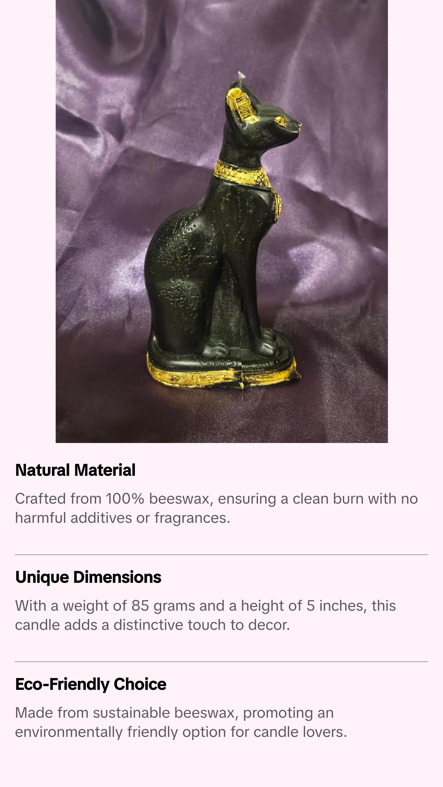 Bastet candle 100% beeswax