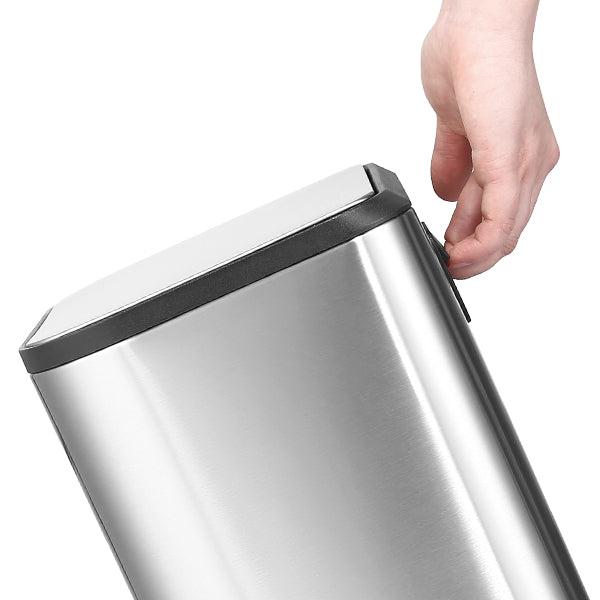 【Garvee】【GARVEE】Stainless Steel Trash Cans in Various Sizes (3.2 to 50 Liters) with Step-On Pedal, Soft Close Lids, Inner Buckets, and Fingerprint-Resistant Finish for Kitchen, Office, and Home Use
