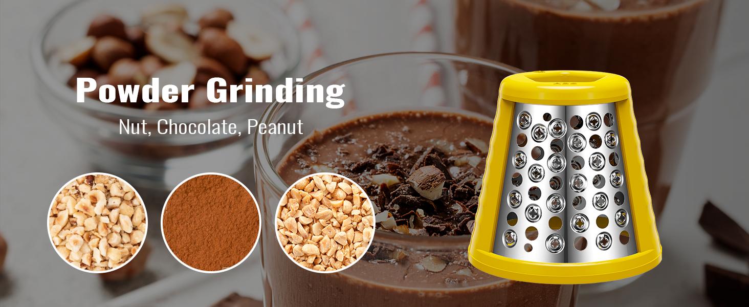 Electric Rotary Grater Salad Shooter - 5-In-1 Multi-Functional Cheese Grater with Safety Push Bar, One-Touch Operation, and Interchangeable Cones Vegetable Slicer Vegetable Cutter Kitchen Utensils small kitchen gadgets