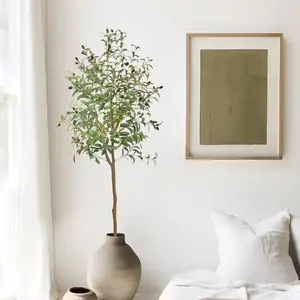 5 Ft. Artificial Olive Tree in Pot Swafrrt