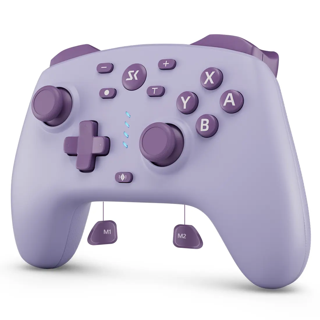 Wireless Switch Controller with 2.4G Adapter for Switch Switch2/Lite/OLED PC Android iOS, Hall Effect Joysticks Triggers, Dual Vibration, 2 Back Custom Macros, Turbo Function, No Stick Drift, AG46 Purple gamer gifts, Accessories, Game Console Accessories,