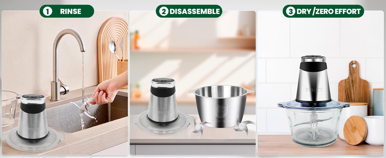 Premium 2-Speed Multi-Function Food Processor For Chopping Mincing Pureeing Knives