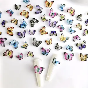 High Quality 3D Double-Side Aurora Gradient Butterfly For Nail Arts DIY And More