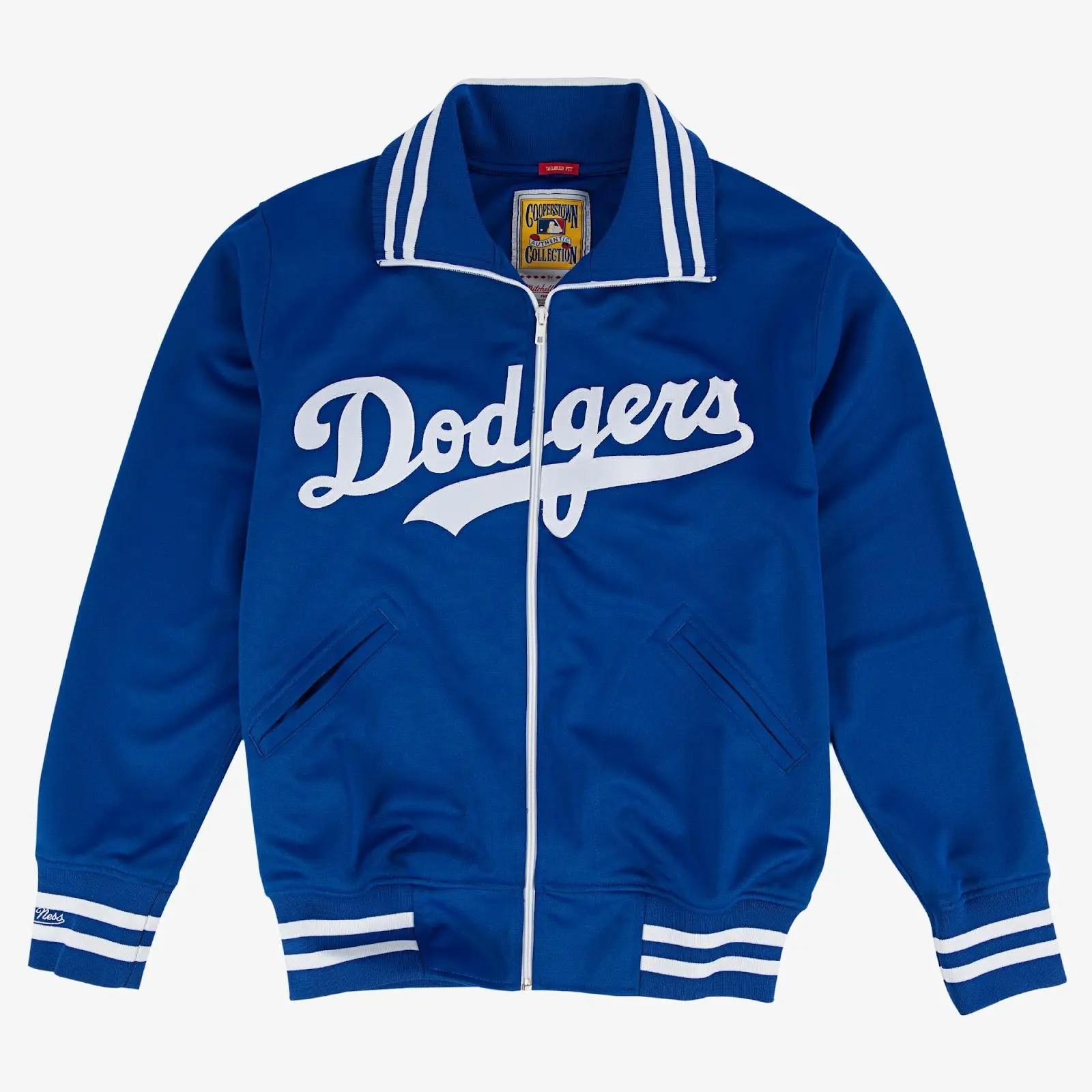 Mitchell & Ness Men's 1981 Los Angeles Dodgers Vintage Authentic Long Sleeve Graphic Full-Zip Batting Practice Jersey Coat