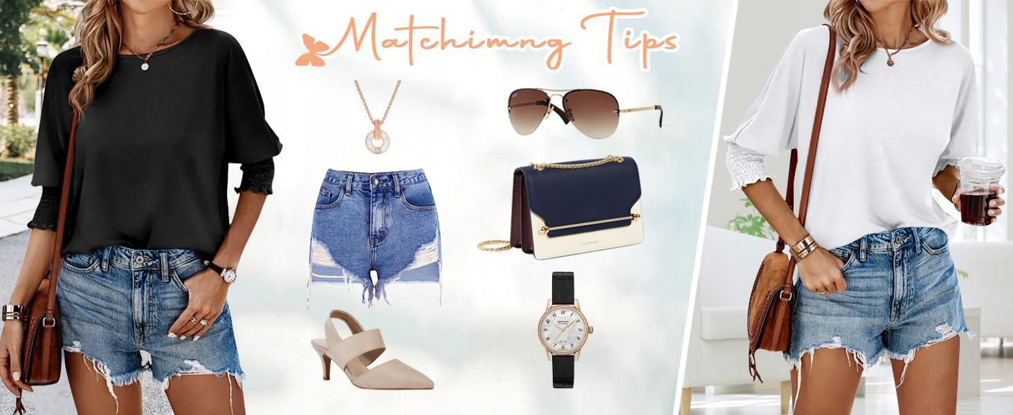 PiePieBuy Women's 3/4 Sleeve Blouse - Solid Color Crew Neck Shirt | Loose Fit Casual Top Basic Comfort Tshirt Crewneck Womenswear Fitted Streetwear casual outfits women PiePieBuy Women's 3/4 Sleeve Blouse - Solid Color Crew Neck Shirt | Loose Fit Casual Top Basic Comfort Tshirt Crewneck Womenswear Fitted Streetwear casual outfits women