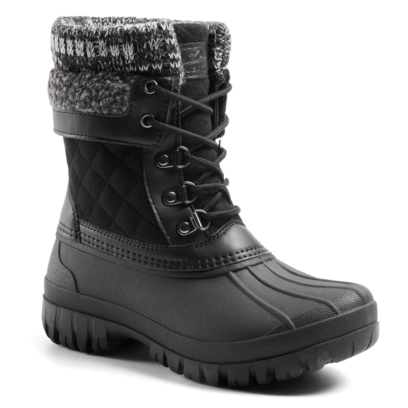 ALEADER Women's Winter Thick Microfleece Snow Boots - Stylish Duckbill Footwear, Non-slip Wear-resistant Mid-calf Hiking Shoe