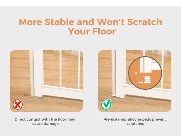 FXW Dog Gate Extra Wide Indoor Use, 24"/32"/40"/45" Height, Adjustable Width Up to 92"/111"/137"/165"/183"/219" Inch with 4/6/8 Wire Panels, for Puppies and Small/Medium/Large Dogs