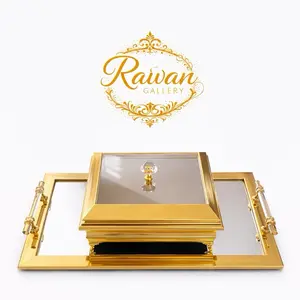 Opulence Gold & Silver Covered Tray Set