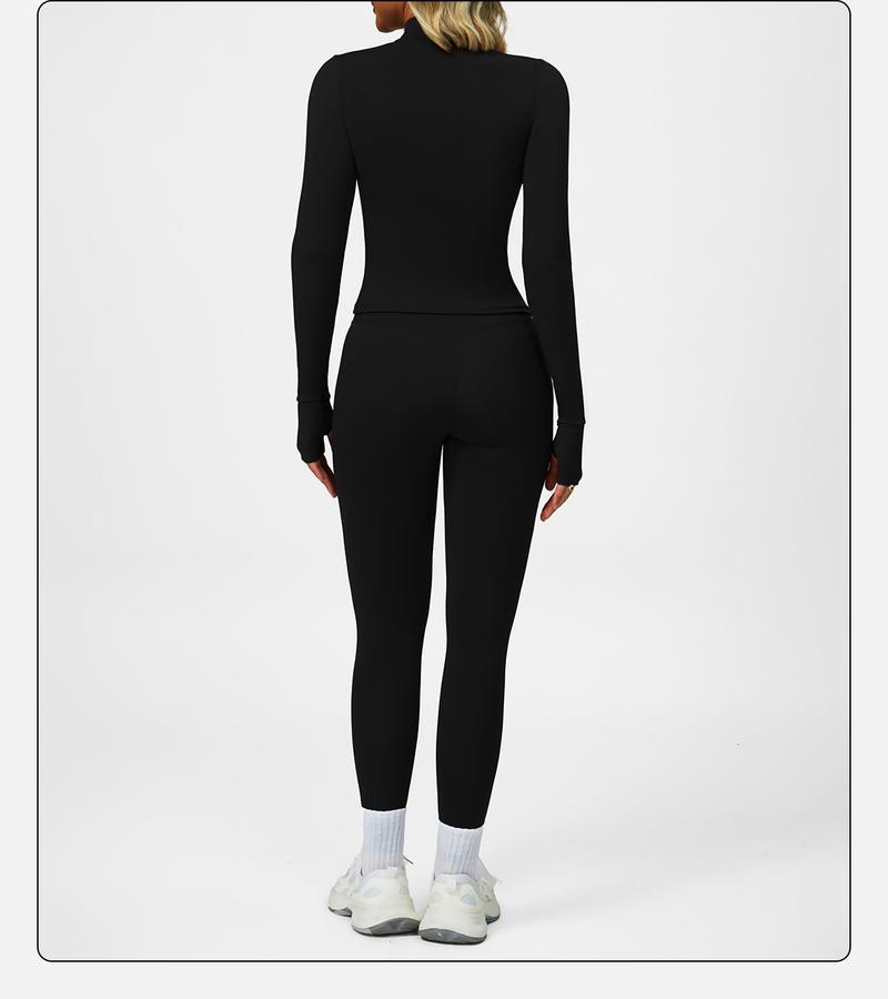 MFVIM Women's Fitness  3-Piece High-Waisted Leggings Top Jacket Gym Yoga Elastic Sports Bra  activewear halter top Set Workout Running Clothes Spring Sportswear Summer Sportswear Sporty Style Outfits