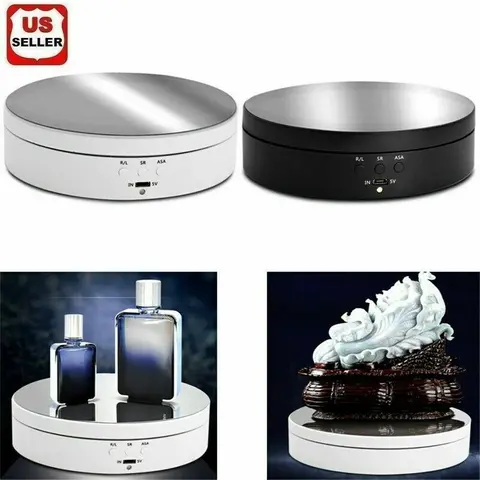 360° Electric Motorized Rotating Display Stand, Jewelry Photography & Show Holder, Adjustable Speed for Professional and Home Use Organiser Racks