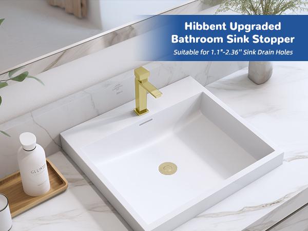 Hibbent Upgraded 3 in 1 Bathroom Sink Drain Strainer, Universal Pop Up Stopper with Removable Stainless Steel Filter Basket Hair Catcher, Sink Plug for 1.1''~2.36'' Basin, Brass Core, Brushed Gold Hibbent Upgraded 3 in 1 Bathroom Sink Drain Strainer, Universal Pop Up Stopper with Removable Stainless Steel Filter Basket Hair Catcher, Sink Plug for 1.1''~2.36'' Basin, Brass Core, Brushed Gold