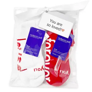 You Are So Loved 2 pair gift bag: I love you-loved™ white socks + I love you-forever™ red socks