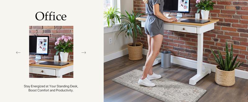 GENIMO Kitchen Mats for Floor 2PCs, Washable Anti-Fatigue Mat for Cushioned, Waterproof Kitchen Runner, Pet Friendly Rug Comfy Rug, Non Slip Ergonomic Comfort Standing Mat for Home, Runner, Office, Sink, Laundry