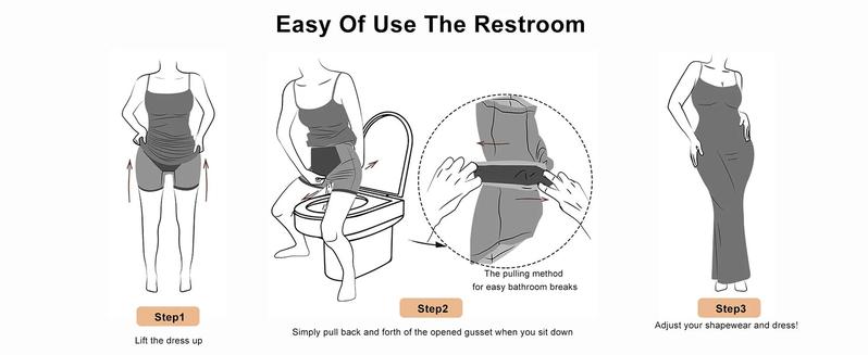 Popilush The Shapewear Dress Long Sleeve V-neck Split Maxi Dresses Casual Womenswear Cotton Fit Fabric Elastic