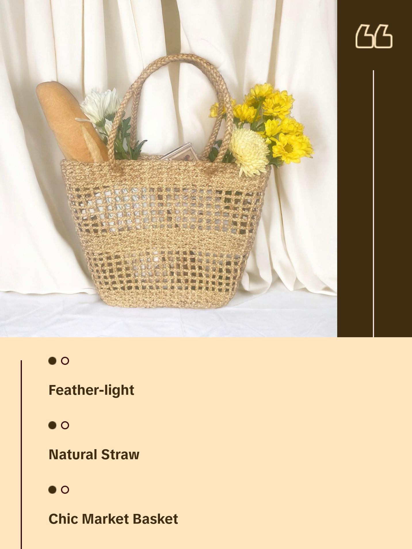 Handwoven French Market Bag