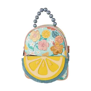 Loungefly Tropical Lemon Floral Convertible Mini Backpack & Crossbody Bag