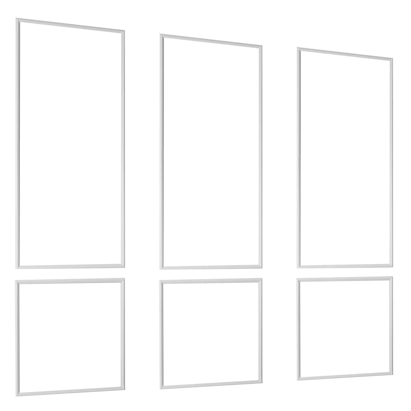 VEVOR 3-Pack Contemporary Decorative Wall Panels Kit, Lightweight Paintable Polystyrene Wainscoting, Easy-Install Waterproof Long-Lasting Mould-Proof Interior Trim, DIY Accent Wall Backsplashes (24x54+24x24in) [Father's Day Gift]