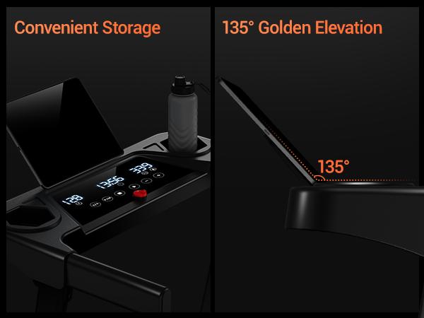 Incline Treadmill with Handle for Home and Office, Folding Treadmills with 300 Lbs Weight Capacity, 3.0HP Quiet Walking Pad Treadmill, Three LED Screen Display SpringStatements