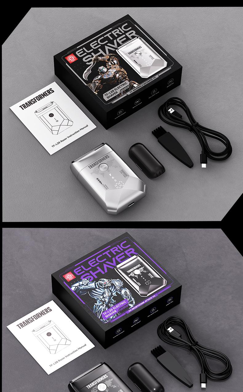 Transformers L20 Foil Shaver, Smart LED Display Shave Calmly, Ultra-Thin Shaving Foil, IPX7 Waterproof, Long Battery Life, Portable, Ideal for Car and Travel, Perfect as a Gift