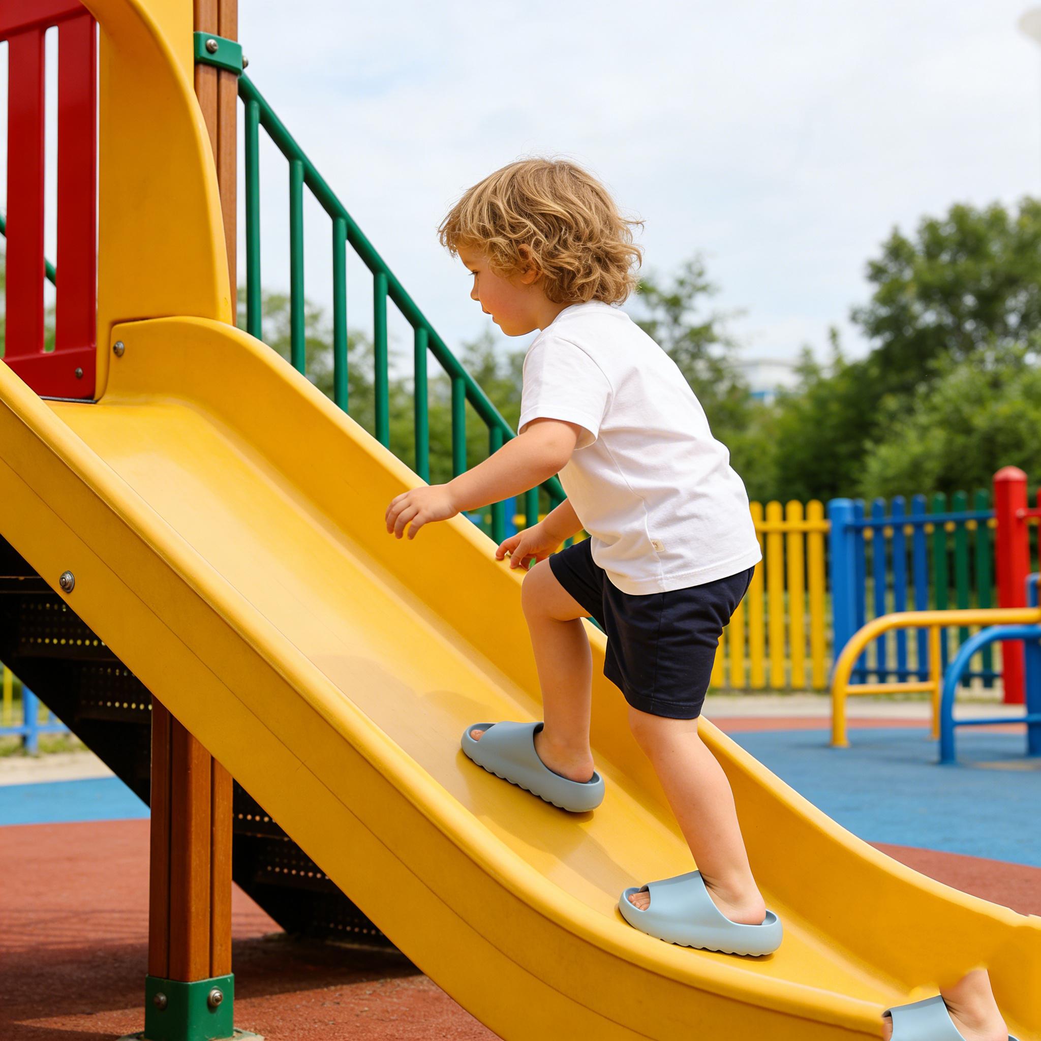 Lumubby Cloud Slides for Kids Lightweight Non-Slip EVA Pillow Slippers Open Toe Comfy Toddler Boys Girls Indoor Outdoor Beach Pool Slippers with Wave-Shaped Anti-Skid Sole