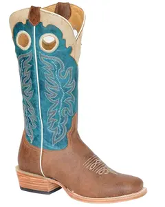 Women's Ride Em' Cowgirl Western Boot Square Toe - 09-021-7027-8520 Bu